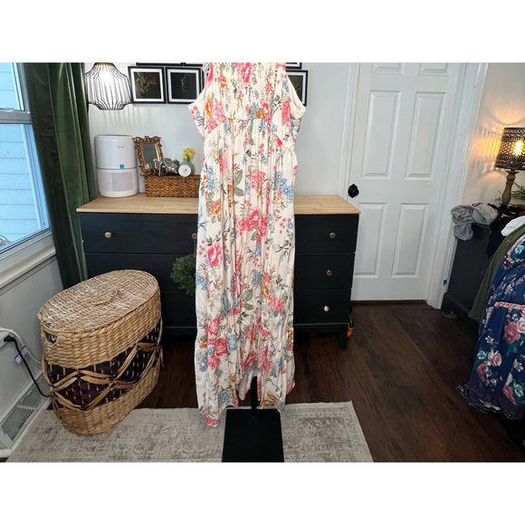 Torrid Plus Size Maxi Challis Ruffle Strap Tiered Dress in Lush Floral Dew - Picture 5 of 11